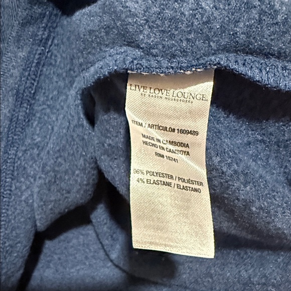 Karen Neuburger Deep Blue Long Sleeve Top - Picture 4 of 5